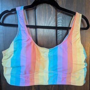 Pastel rainbow bikini top